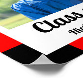 Abschluss für Rote und Schwarze Schulfarben Poster (Ecke)