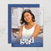 Abschluss für Schiffe Foto moderne Einladung (Vorne/Hinten)