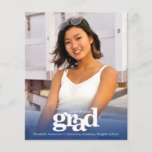 Abschluss für Schiffe Foto moderne Einladung (Vorderseite)