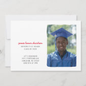 Abschluss für Schulfarben - Einladung (Vorderseite)