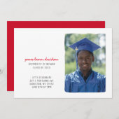 Abschluss für Schulfarben - Einladung (Vorne/Hinten)