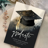 Abschluss für Schwarz-Gold-Aquarellbilder Ankündigung