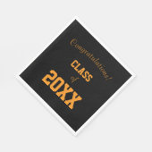 Abschluss für Schwarz-Orange-Schulfarben Serviette (Ecke)