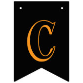 Abschluss für Schwarz-Orange-Schulfarben Wimpelkette (Zweite Fahne)