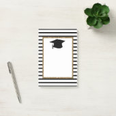 Abschluss für Schwarz und Gold-Glitzer Post-it Klebezettel (Büro)