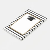 Abschluss für Schwarz und Gold-Glitzer Post-it Klebezettel (angewinkelt)