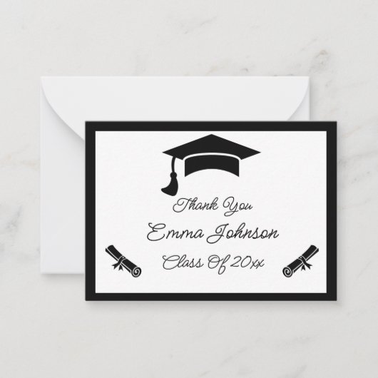 Abschluss für Schwarz und Weiß, ganz nach Ihren Wü Mitteilungskarte (Vorderseite)