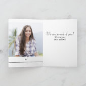 Abschluss für Schwarz und Weiß - Gratulation Karte (Innenseite)