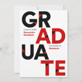 Abschluss für schwarze und rote, fette, kalte Buch Einladung (Vorderseite)