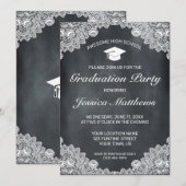 Abschluss für Schwarzweiß Einladung (Vorne/Hinten)