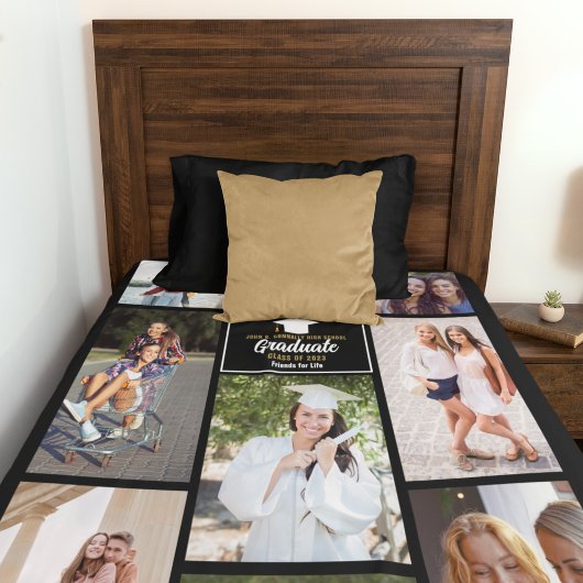 Abschluss für Senior Year Friends Foto Collage Fleecedecke