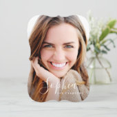 Abschluss für Skript-Foto Einladung (Stehend Vorderseite)