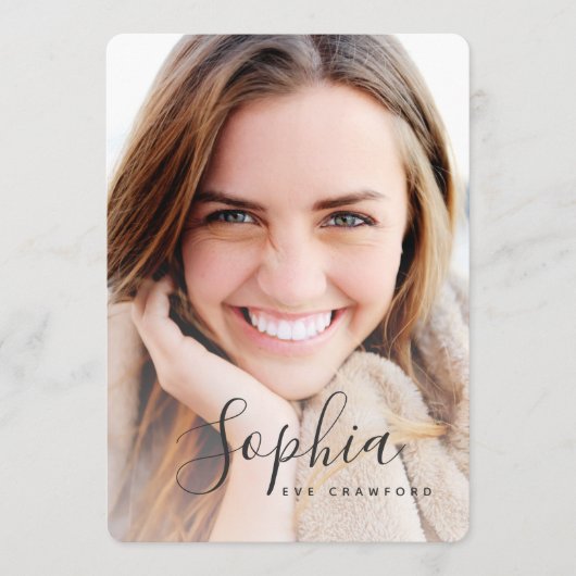 Abschluss für Skript-Foto Einladung (Vorderseite)