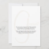 Abschluss für Skriptüberlagerung für Schwarz-weiße Ankündigung (Rückseite)