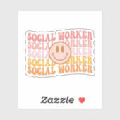 Abschluss für Sozialarbeiter/innen Aufkleber (Blatt)