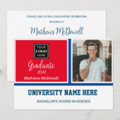 Abschluss für Sportler an der Universität Einladung (Vorne/Hinten)