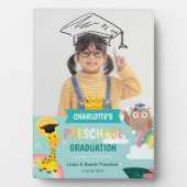 Abschluss für tierisches Kind im Vorschulalter Fotoplatte (Vorderseite)