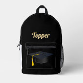 Abschluss für Topper Text, der Elegant gedruckt ha Bedruckter Rucksack (Vorderseite)