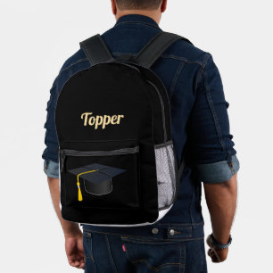 Abschluss für Topper Text, der Elegant gedruckt ha Bedruckter Rucksack