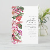 Abschluss für tropisches Foto Einladung (Stehend Vorderseite)