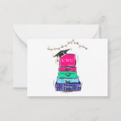 Abschluss für Uni Mitteilungskarte (Rückseite)