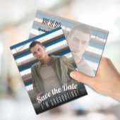 Abschluss für vertikales Foto Save the Date Postkarte