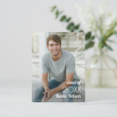 Abschluss für vertikales Foto Save the Date Postkarte (Stehend Vorderseite)