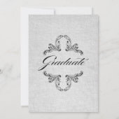 Abschluss für Vintage Leinen und Dekoration Einladung (Rückseite)