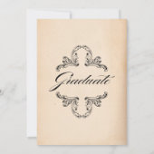 Abschluss für Vintages Papierbild und Ornamente Einladung (Rückseite)