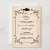 Abschluss für Vintages Papierbild und Ornamente Einladung (Vorderseite)