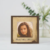 Abschluss für Vintages Papierpapier Foto Einladung (Stehend Vorderseite)