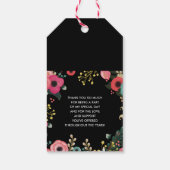 Abschluss für Wasserfarben Vielen Dank Geschenkanhänger (Rückseite)