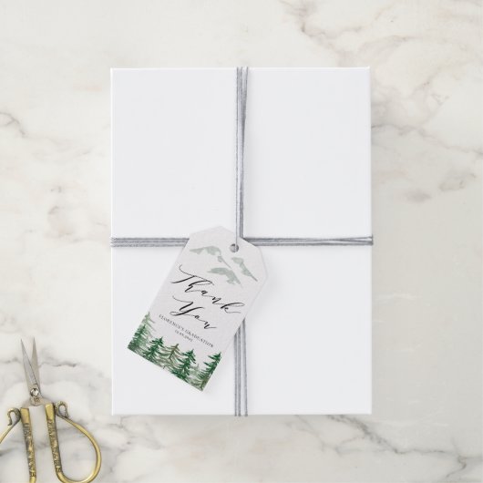 Abschluss für Wasserfarbenwälder Geschenkanhänger (Mit Garn)