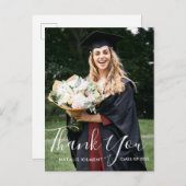 Abschluss für weiße Skripte Vielen Dank, Postcard Ankündigungspostkarte (Vorne/Hinten)