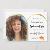 Abschluss für Weißgold-Foto 2025 Einladung (Vorderseite)