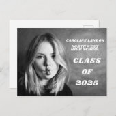 Abschluss für Weißtextüberlagerung mit benutzerdef Ankündigungspostkarte (Vorne/Hinten)