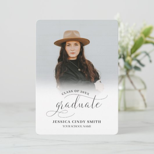 Abschluss für zeitgenössische Kalligrafie-Script-F Einladung (Stehend Vorderseite)