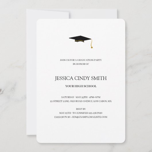 Abschluss für zeitgenössische Kalligrafie-Script-F Einladung (Rückseite)