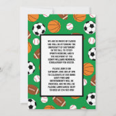 Abschluss Fußball Fußball Fußball Fußball Grün Einladung (Rückseite)