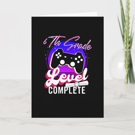 Abschluss Gamer Abschluss der 6. Klasse Karte (Vorderseite)