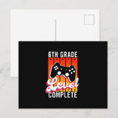 Abschluss Gamer Abschluss der 6. Klasse Postkarte (Vorne/Hinten)
