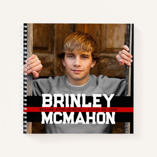 Abschluss Gästebuch mit schwarzem Foto Notizblock (Vorderseite)