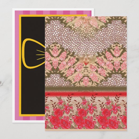 Abschluss-, Geburtstag- und Urlaubskarten Ankündigung (Vorne/Hinten)