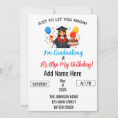 Abschluss- & Geburtstags-Mix Einladung (Vorderseite)