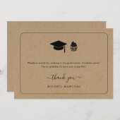 Abschluss / Geburtstagsparty Dankeschön Karte (Vorne/Hinten)