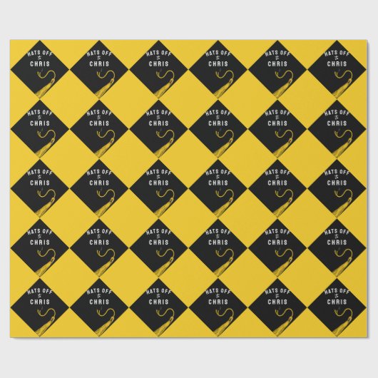 Abschluss Gelbes Geschenkpapier (Flach)