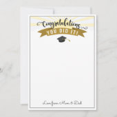 Abschluss Geld Geschenk gut getan Geldkartenhalter Einladung (Vorderseite)