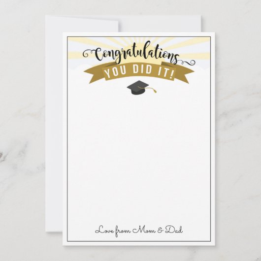 Abschluss Geld Geschenk gut getan Geldkartenhalter Einladung (Vorderseite)