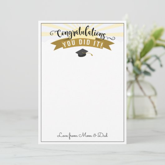 Abschluss Geld Geschenk gut getan Geldkartenhalter Einladung (Stehend Vorderseite)