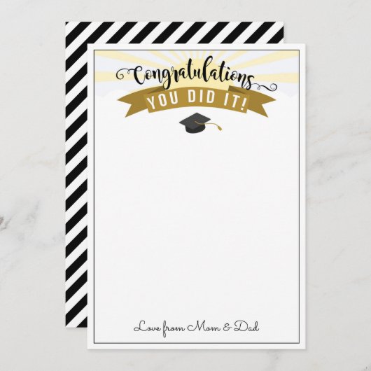 Abschluss Geld Geschenk gut getan Geldkartenhalter Einladung (Vorne/Hinten)